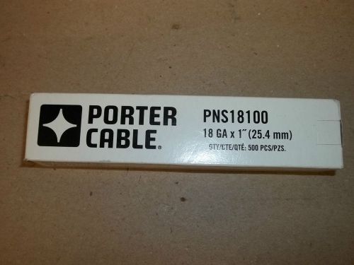 PORTER CABLE # PNS18100  1&#034;  18 GAUGE STAPLES  QTY. 500 NARROW CROWN