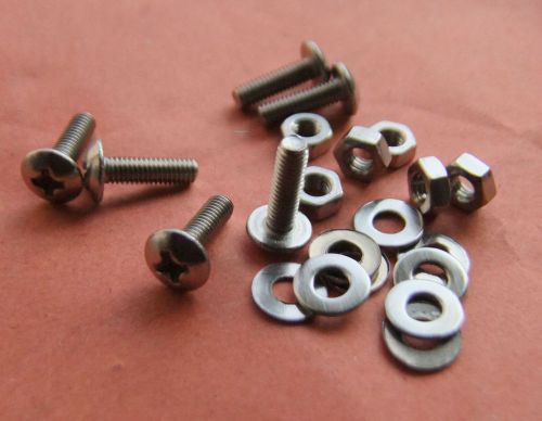 60 pcs m3 h=6+10mm 304 stainless steel flat head screw +40 pcs pads for sale