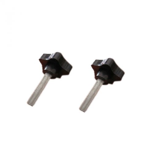 2PCS M6 Threaded Plastic Head Metal Clamping Star Screw On Knob Grip  Nice new