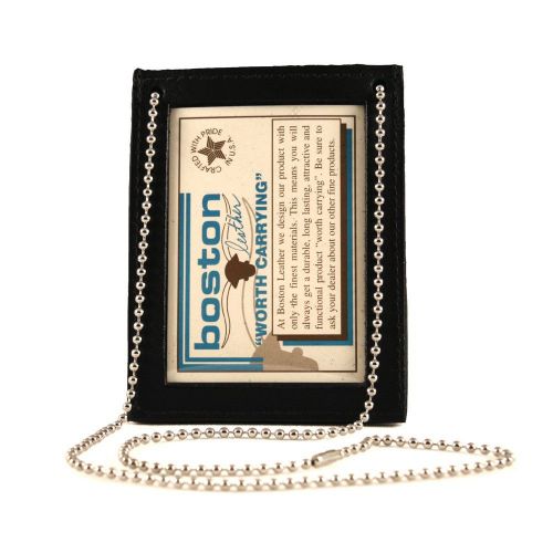 Boston Leather 5982 Neck Chain Double ID Holder