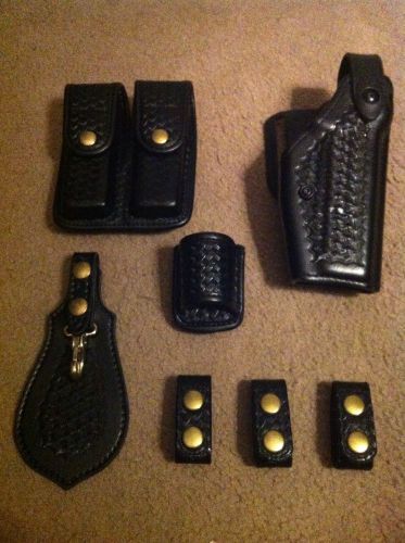 Bianchi Duty Belt Security Police Accumold Elite Glock 17 22 Basketweave