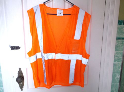 Safty Vest class 2 Orange  Mesh ANSI/ISEA 107- 2004 SIZE XLVELCRO CLOSE