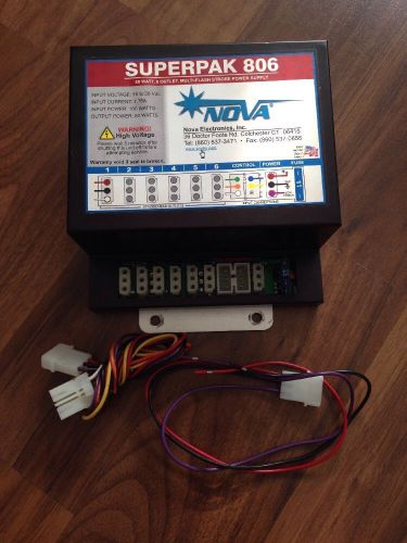 NEW NOVA SUPERPAK 806 80 WATT 6 OUTLET MULTI-FLASH STROBE POWER SUPPLY