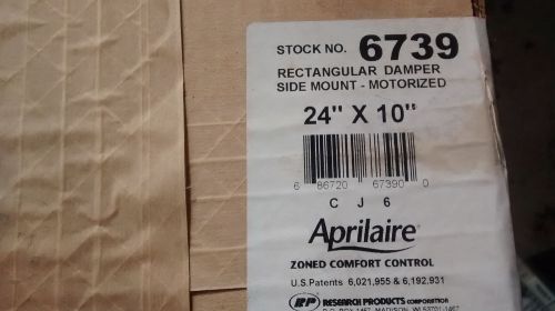 NEW   Aprilaire Motorized  Vent Damper   HVAC 24 X 10    # 6739  SIDE MOUNT