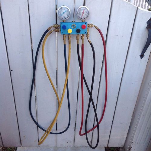 OIL FILLED MANIFOLD GAUGE SET 4 VALVE 4 HOUSES !!!