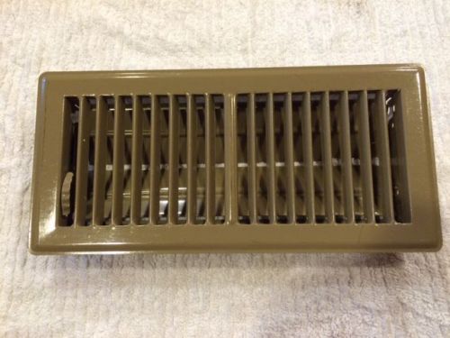 Very Gently Used Lot (5) Floor Registers - Adjustable tan 10&#034; x 4&#034;