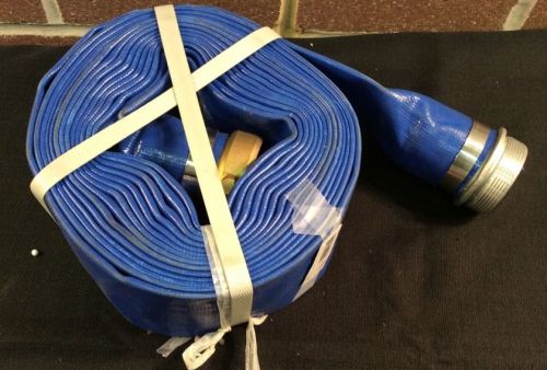 Blue lay flat pvc discharge hose 2&#034; x 25ft pn: 98138040 * new * make offer for sale