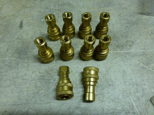 10 new brass parker bh1-60 111 female coupler 1/8 female pipe    no reserve for sale