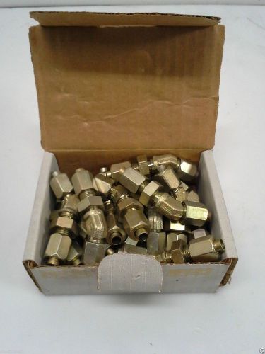 Lot of 20 parker 4 wnbtx-s  bulkhead union 45 deg elbow triple-lok for sale