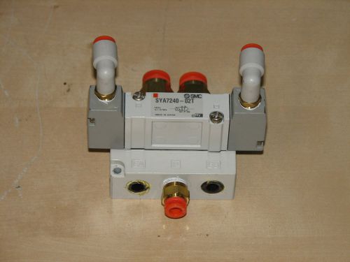 Smc sya7240 02t 5-port air operated base mount valve w/ air fittings for sale