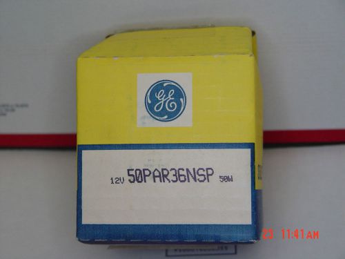 NOS GE 50PAR36NSP Narrow Spot Sealed Beam PAR36 Lamp Light Bulb 50W 12V