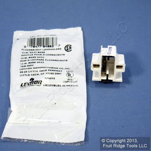 Leviton Compact Fluorescent Lamp Holder CFL Light Socket GX23 26720-200 Bagged