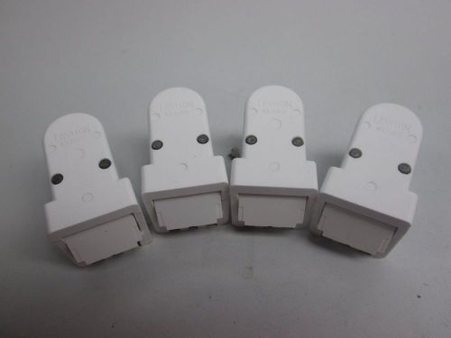 LOT 4 NEW LEVITON 464 660W 600V SOCKET PLUNGER LAMP HOLDER D264623