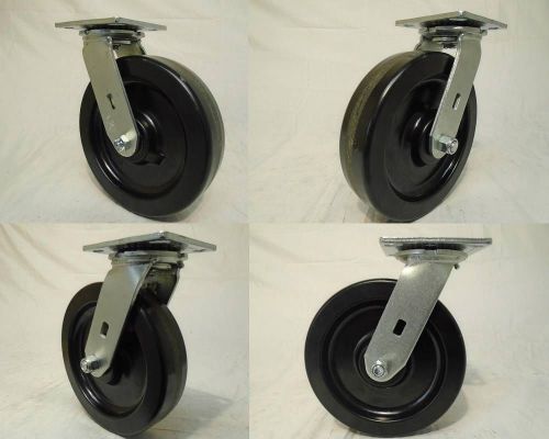 8&#034; x 2&#034; Swivel Casters w/ Phenolic Wheel (4) 1400lb each Tool Box