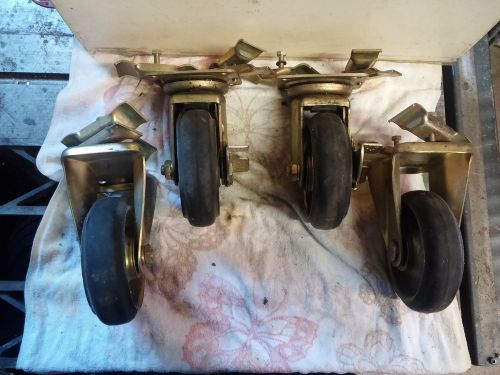 Lot of 4 industrial casters caster wheels heavy duty wheel for sale