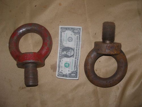 (2) Rigger Lifting Crane Male Threaded,  1-1/2&#034; Eye Lifting Ring