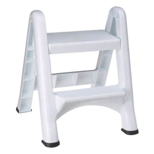 Rubbermaid 4209 EZ Step Folding Stool, 2-Step, White NEW