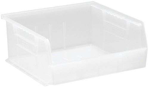 Qus235 quantum plastic storage stacking bin 11&#034; x 10&#034; x 5&#034; clear carton of 6 for sale