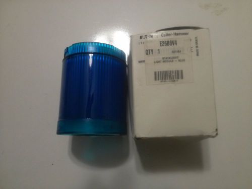 CUTLER HAMMER E26B6V4  BLUE STACKLIGHT  65mm 120V. New