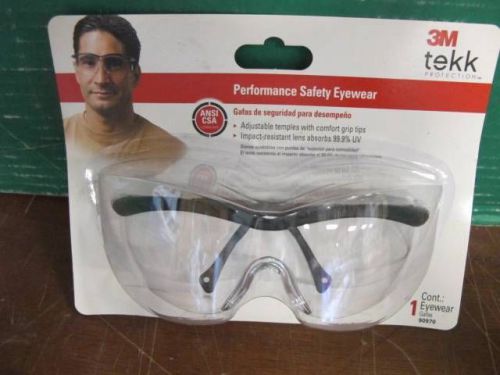 3m tekk 90970  performance safety sports inspired glasses black clear 99.9% uv for sale