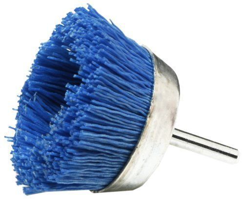 Century 3&#034; Coated Nylon Cup Polisher Brush Fine Medium 1/4&#034; Smooth Shank 150 Gr.