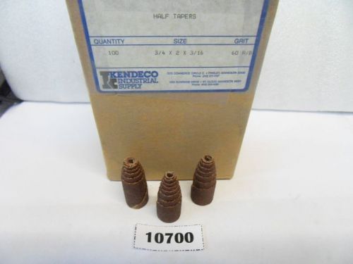 100 PCS 3/4&#034; X 2&#034; X 3/16&#034; 60 GRIT HALF TAPER CARTRIDGES **NEW** PIC# 10700