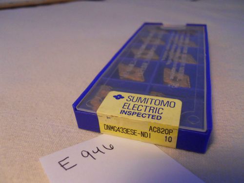 10 NEW SUMITOMO DNMG 433 ESE-ND1 CARBIDE INSERTS. GRADE: AC820P (E946)