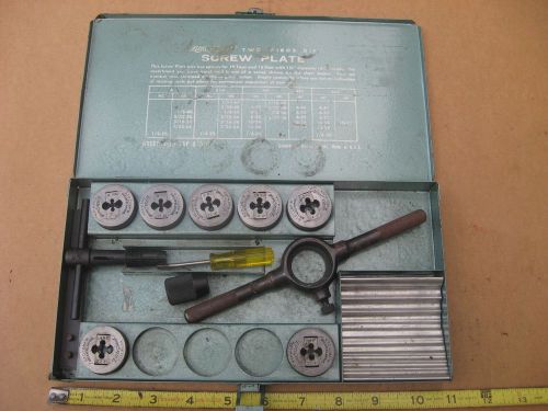 Greenfield Tap &amp; Die Little Giant 2pc Die Screw Plate Set AA4 in Box