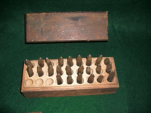 1/16&#034; steel stamp die set 27 pc aphabet superior s &amp; s co. detroit 1/4&#039;&#039; shanks for sale