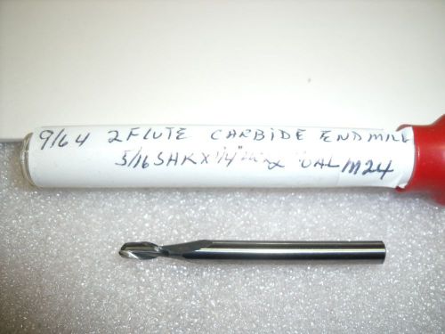 9/64&#034; x 5/16&#034; x 1/4&#034; x 2&#034; 2 FL Carbide End Mill