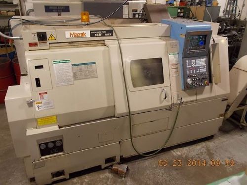 MAZAK SQT 15M LIVE TOOL CNC LATHE, MARK II, C AXIS, TOOL PRE-SETTER, TAILSTOCK