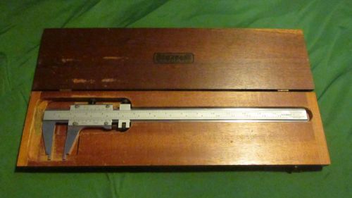 Starrett No 123 - 12 Master Vernier Caliper In Wood Case Used