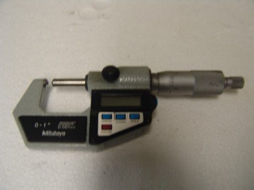 MITUTOYO 395-711-10  0&#034;-1&#034; DIGIMATIC MICROMETER NO CASE&lt;---WORKS GREAT