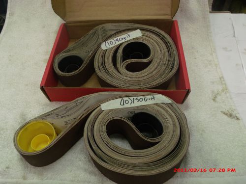 ARC abasives 2&#034; x 132&#034; sanding belts (10) total 150 or 80 grit or mix you choose