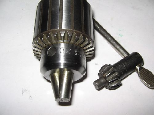 Jacobs # 32 Drill Chuck/Key, MT2 Arbor,JT2 Mount,0-3/8&#034;Capacity