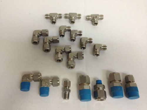 18 Assorted Swagelok Elbows, Unions and Connectors - NEW!!!