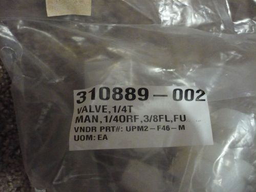 New Furon 1105684 UPM2-F48-M SP Valve 310889-002 1/4T Man 1/4 ORF 3/8FL FU SEALD