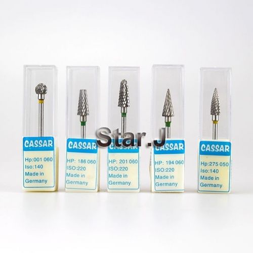 Upgraded 5pcs Tungsten Steel Carbide Burs Dental Lab Polising Drills 2.35mm