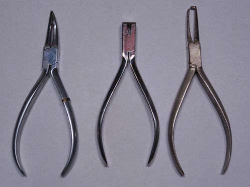 3 STAINLESS STEEL DENTAL INSTRUMENTS FORCEPS USA,JAPAN