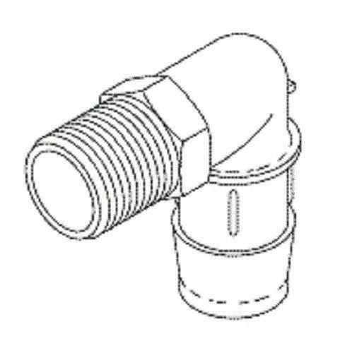 Ritter Midmark  M9, M9D, M11, M11D ELBOW BARB FITTING (Autoclave Sterilizer)