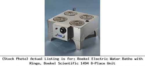 Boekel electric water baths with rings, boekel scientific 1494 8-place unit for sale