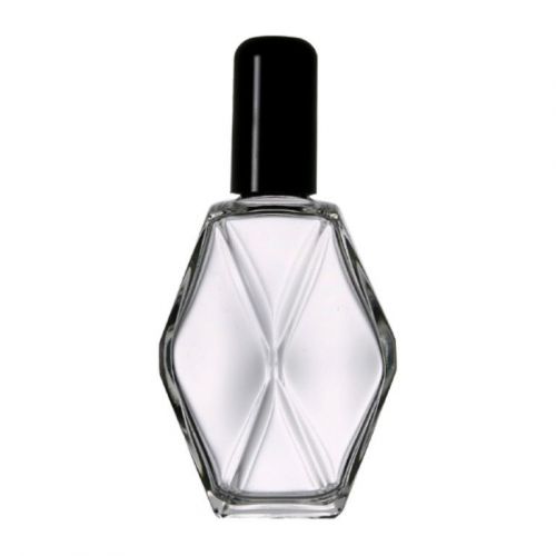 2 Oz [60 ml] Diamond Cut Glass Bottles With Caps [Qty.: 12 Pcs]