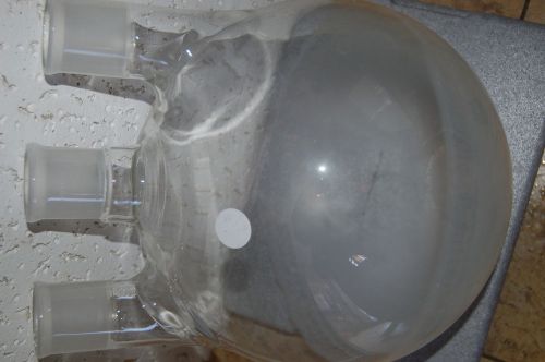 Lg glass  flask round bottom 3-neck 45/50 10 liters 10l large crack for sale