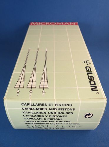 Gilson microman capillaries &amp; pistons 20 to 50µl cp50 box of 200 for sale