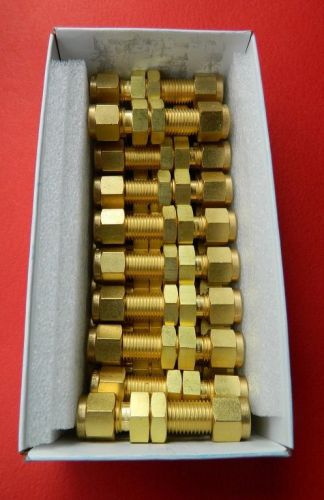 Swagelok Bulkhead Union 1/4 Brass - Lot of 20