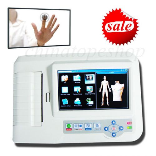 SALE CE Color Touchscreen 6 Channels 12 Leads ECG EKG machine Electrocardiograph