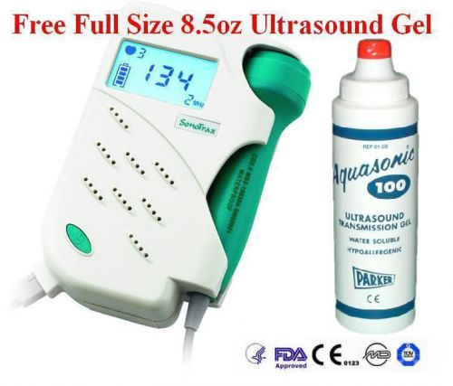 Sonotrax basic A Fetal  Heart Doppler FDA , 3MHZ probe with 8.5oz bottle gel