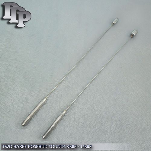 Two Pcs Bakes Rosebud Urethral Sounds 9MM &amp; 12MM