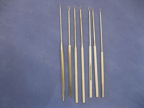 LOT OF 5 BUCK EAR CURETTES - V. MUELLER AU5593, HERWIG 19-15, 19-23