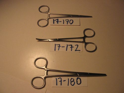 CRILE AND KELLY-RANKIN HEMOSTATIC FORCEP SET OF 3 (17-170,17-172,17-180) (S)